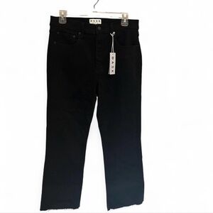 Daze Women's High Rise Crop Black Flare Jeans Size 30
